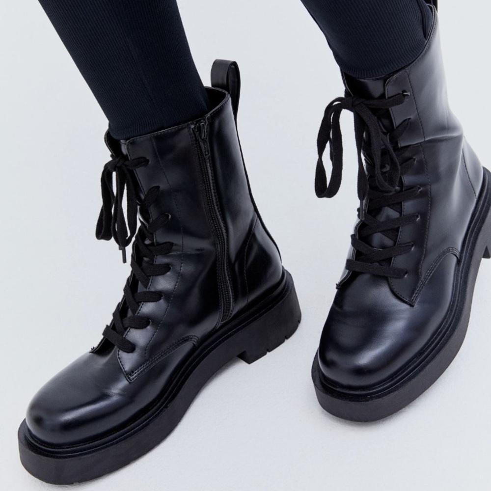H&M Faux Leather Boots Size 7 NWOT